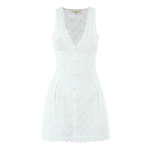 Fashion V-neck slim lace vest dress for women